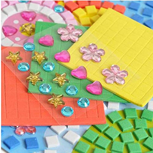 TOPofly Etiqueta de Mosaico, Nave Espacial OVNI, Extranjero, Astronauta del patrón de Mosaico niños Kits DIY Puzzle Etiqueta de Juguetes educativos 1 Set