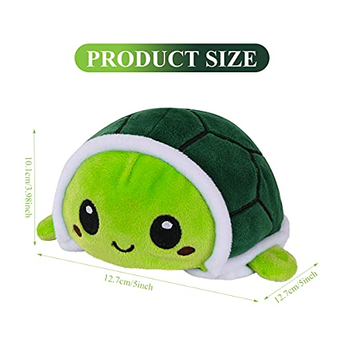 Tortuga Reversible, Juguetes Blandos de Doble Cara, Linda Mini Tortuga, Tortuga de Peluche, Juguete de Regalo para Niños