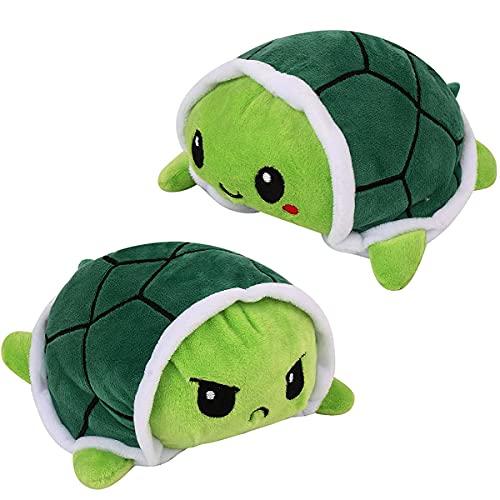 Tortuga Reversible, Juguetes Blandos de Doble Cara, Linda Mini Tortuga, Tortuga de Peluche, Juguete de Regalo para Niños