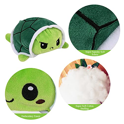 Tortuga Reversible, Juguetes Blandos de Doble Cara, Linda Mini Tortuga, Tortuga de Peluche, Juguete de Regalo para Niños