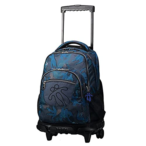 TOTTO MORRAL Rue BOMPER RENGLONES Mochila con Ruedas, Juventud Unisex, Estampado (Multicolor), Talla Única