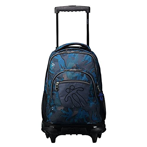 TOTTO MORRAL Rue BOMPER RENGLONES Mochila con Ruedas, Juventud Unisex, Estampado (Multicolor), Talla Única