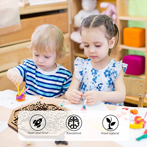 TOYANDONA 1 Set Rompecabezas de Madera Teasers de Cerebro Juguete Ruso Tangram Bloque Jigsaw Juego 3D Bloques de Ruso Juego Geometry Logic IQ Juego Educativo Juguete para Adultos Niños