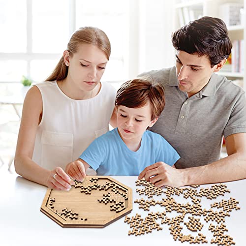 TOYANDONA 1 Set Rompecabezas de Madera Teasers de Cerebro Juguete Ruso Tangram Bloque Jigsaw Juego 3D Bloques de Ruso Juego Geometry Logic IQ Juego Educativo Juguete para Adultos Niños