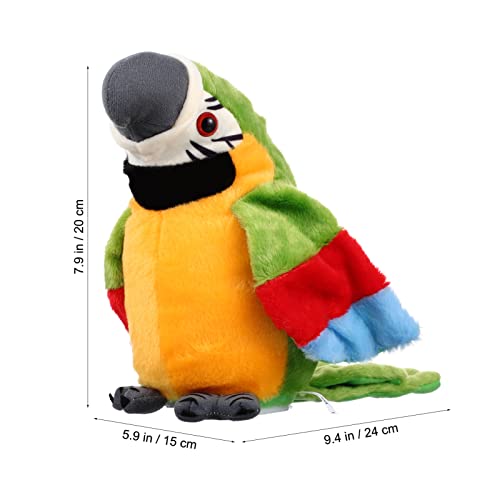 TOYANDONA 1 UNIDS Talking Parrot Repetir Lo Que Dices Parrot Parrot Peluche Toy Parrot Eléctrico Loro Regalos para Cumpleaños Navidad