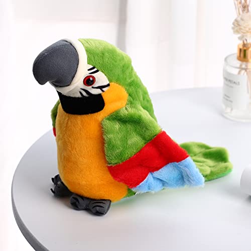 TOYANDONA 1 UNIDS Talking Parrot Repetir Lo Que Dices Parrot Parrot Peluche Toy Parrot Eléctrico Loro Regalos para Cumpleaños Navidad