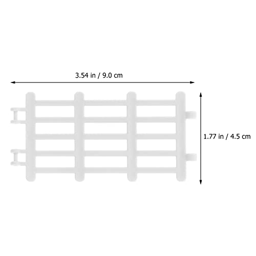 TOYANDONA 20 Unids Mini Farm Fence Muñeca Casa de Muñeca Frontera Frontera Miniatura Cerca Adornos para Macros Micro Paisaje Jardín ( )
