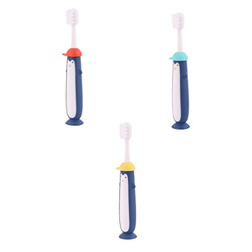 TOYANDONA 3 Unidades de Cepillos de Dientes para Bebés Juego de Cepillos de Dientes para Bebés Pinceles de Limpieza de Dientes para Bebés (Colores Mixtos)