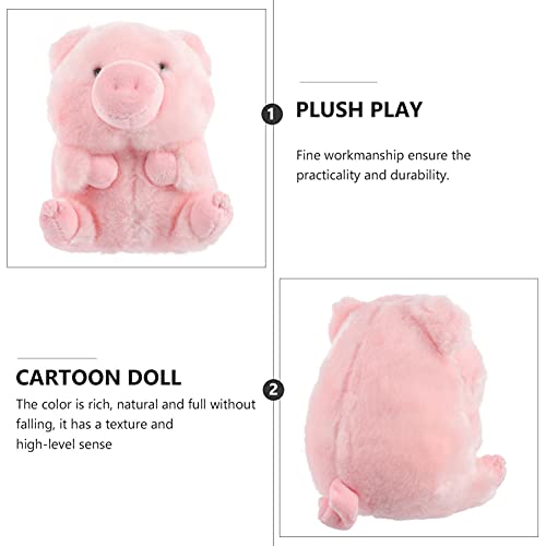 TOYANDONA Pequeño Peluche de Cerdo Rosa Animales Juguetes de Peluche Animal Muñeca Cojín Figurita Ornamentos Almohada para La Fiesta de Cumpleaños Favores 18Cm