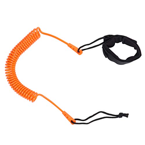 TOYANDONA Seguridad de La Correa de Surf Correa de Tabla de Surf Recta Correa de Tabla de Paddle en Espiral para Accesorios de Deportes Acuáticos Naranja