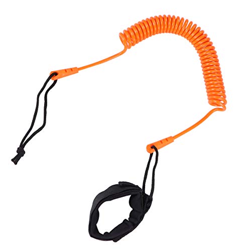 TOYANDONA Seguridad de La Correa de Surf Correa de Tabla de Surf Recta Correa de Tabla de Paddle en Espiral para Accesorios de Deportes Acuáticos Naranja