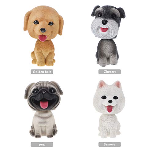 TOYANDONA Tablero del Coche Cabeza Sacudida Perro Muñeca Juguete Perro Estatua Estatuilla Pastel Toppers Decoración Interior del Coche