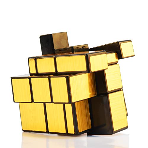 TOYESS Cubo Mágico, Mirror Cube Speed Cube 3x3x3 Rompecabezas Cubo de Velocidad Regalo de Adulto para Niños,Oro