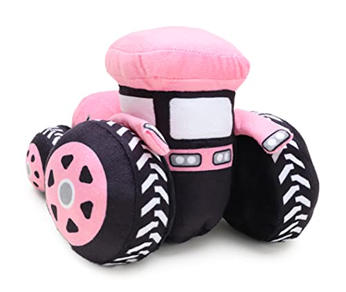 Toyland® 21 cm (8 pulgadas) tractor de granja de felpa – Decoración de dormitorio para niños y niñas (rosa)