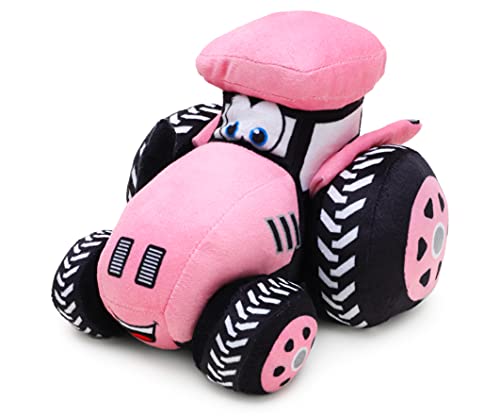 Toyland® 21 cm (8 pulgadas) tractor de granja de felpa – Decoración de dormitorio para niños y niñas (rosa)