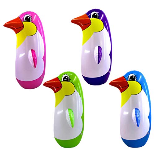 Toyvian 6 Piezas Juguete de Pingüino Hinchable Colorido Accesorio de Fiesta Juguete Vaso para Niños Color Aleatorio