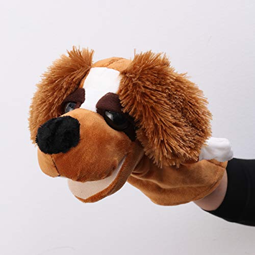 Toyvian Marioneta de mano de animales para contar historias, muñecas para niños, suave peluche (orejas perros)