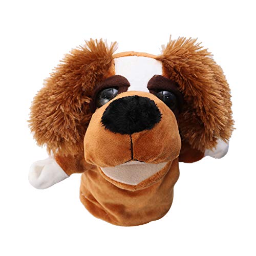 Toyvian Marioneta de mano de animales para contar historias, muñecas para niños, suave peluche (orejas perros)