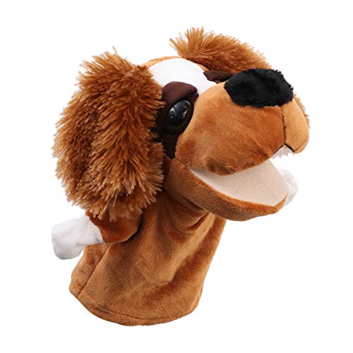 Toyvian Marioneta de mano de animales para contar historias, muñecas para niños, suave peluche (orejas perros)