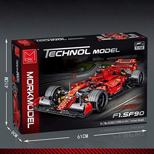 TRCC Maqueta de coche de carreras para Ferrari Fórmula F1, 1100 piezas de juguete compatible con Lego Technic