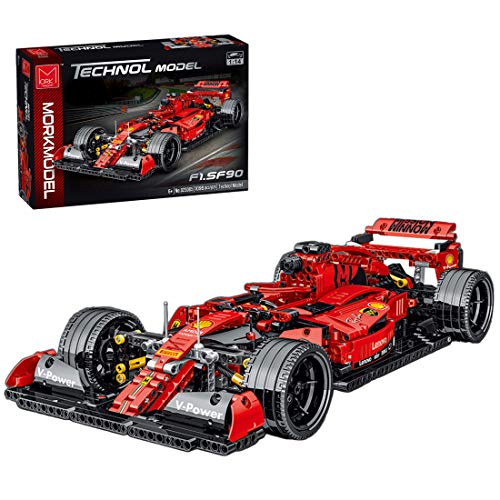 TRCC Maqueta de coche de carreras para Ferrari Fórmula F1, 1100 piezas de juguete compatible con Lego Technic