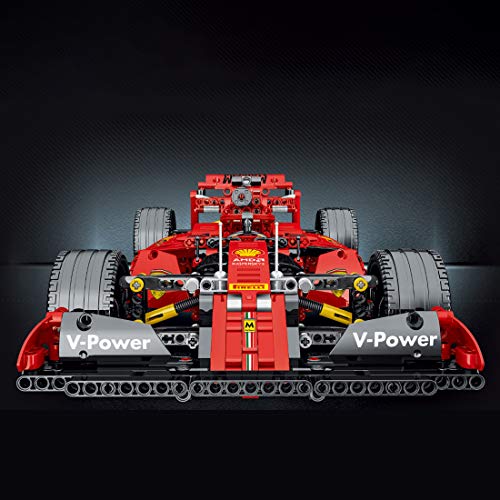 TRCC Maqueta de coche de carreras para Ferrari Fórmula F1, 1100 piezas de juguete compatible con Lego Technic