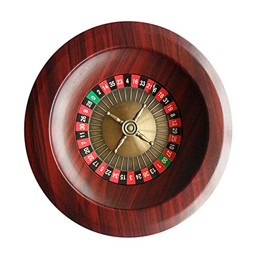 TRF Rueda de Ruleta, 12 Pulgadas Casino Grado de Lujo de Madera del Juego de la Placa giratoria - Dial Digital Grande Fácil de Instalar y Llevar - para Adultos, Entretenimiento y Ocio