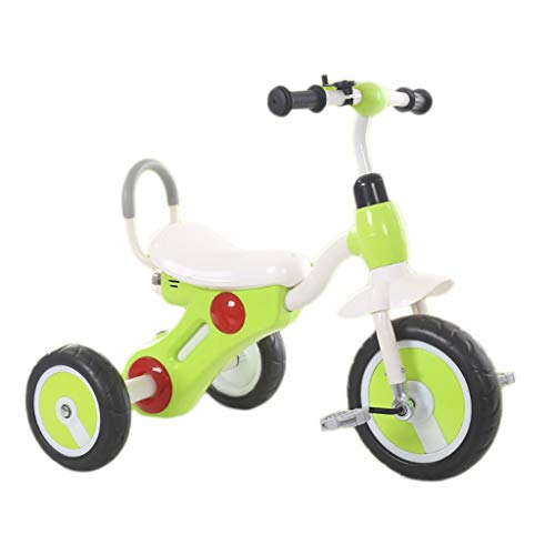 Triciclo Bebe Triciclo,con Triciclo Multifuncional 3 en 1 for niños Importantes con función de música,Triciclo Exterior for bebés de 1-5 años,4 Colores,57x57x74cm (Color : Green)