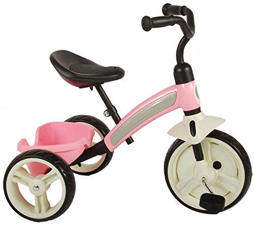 Triciclo Niño Niña Chico Chica Q-Play Elite Contenedor Trasero Rosa