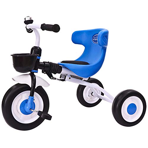 Triciclos Bebes Evolutivo, Plegable Bebé con Mango Trike Smart Bici para Niños,Neumáticos para Coches y Conducción Silenciosa,18 Meses - 5 Años,hasta 30kg, Blue