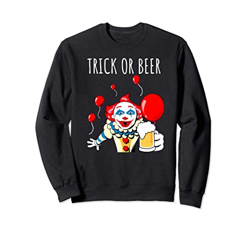 Trick Or Beer Clown Halloween Sudadera