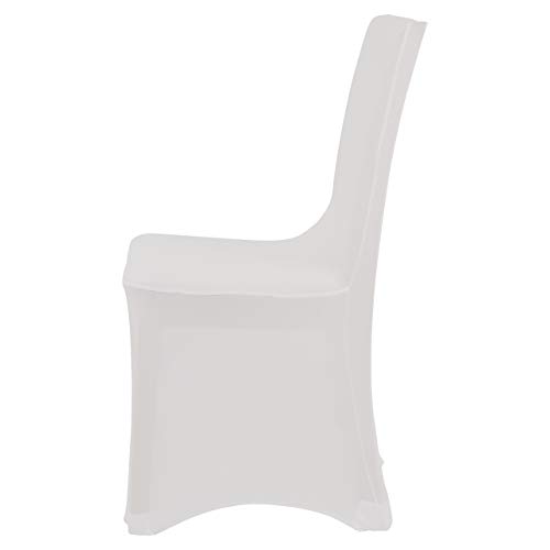 Trimming Shop Spandex Blanco Cubierta para Silla Funda para, Boda, Fiestas, Restaurante, Comedor Decoración con Super Elástico, Duradero, Larga Duración Elástico - Blanco