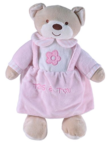 Tris&Ton Peluche osito infantil bebé niño niña, oso peluche 30 cm suave felpa modelo Osito Rosa (Trisyton)