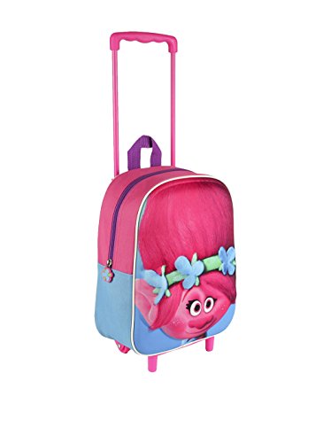 TROLLS Mochila Trolley 3D Trolls Fucsia