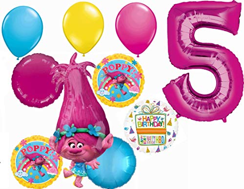 Trolls Party Supplies - Juego de 10 decoraciones para ramo de globos