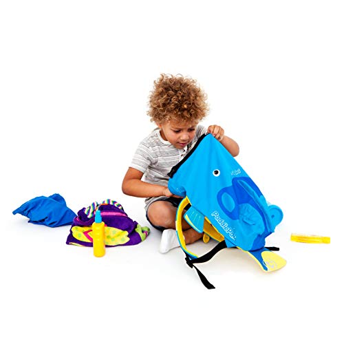 Trunki PaddlePak - Mochila infantil impermeable para piscina y gimnasio, Azul, 37 x 29 x 17 cm