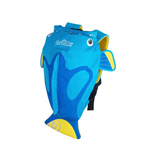 Trunki PaddlePak - Mochila infantil impermeable para piscina y gimnasio, Azul, 37 x 29 x 17 cm