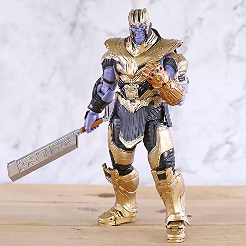 TTHH Avengers Endgame Thanos con Arma Infinity Gauntlet, Figura De Acción De PVC Modelo Coleccionable Anime Superhéroe Juguete Muñeca Regalo