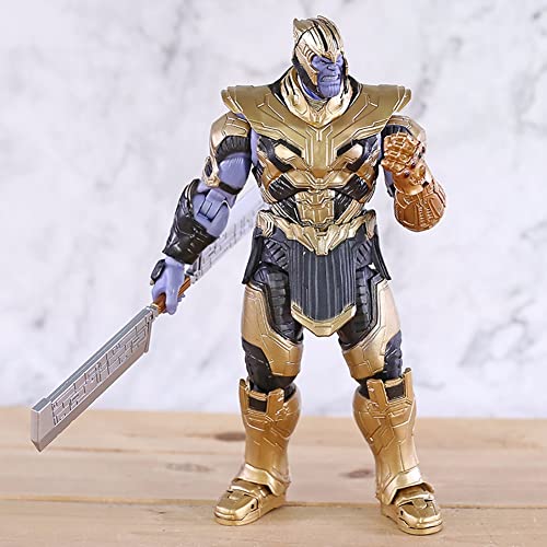 TTHH Avengers Endgame Thanos con Arma Infinity Gauntlet, Figura De Acción De PVC Modelo Coleccionable Anime Superhéroe Juguete Muñeca Regalo