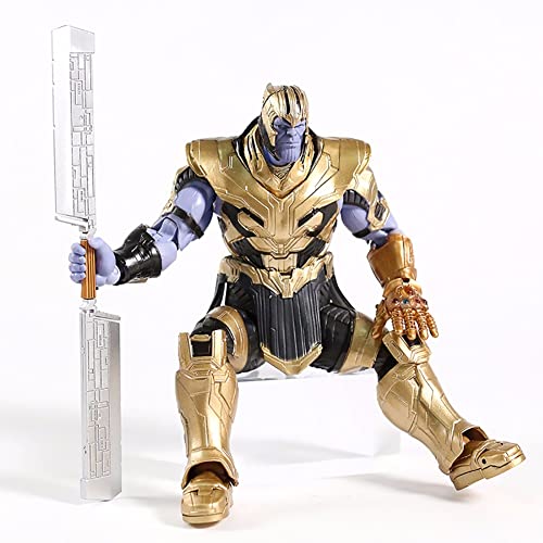 TTHH Avengers Endgame Thanos con Arma Infinity Gauntlet, Figura De Acción De PVC Modelo Coleccionable Anime Superhéroe Juguete Muñeca Regalo