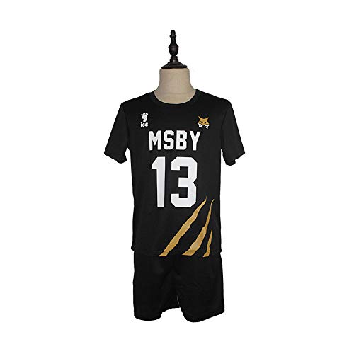 Tuboshu Disfraz de Cosplay Haikyuu MSBY Black Jackals Karasuno High Mi-ya Atsumu Hinata Shouyo Uniformes de Voleibol Camisetas de Ropa Deportiva de Anime