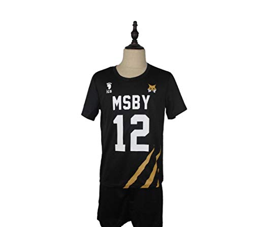 Tuboshu Disfraz de Cosplay Haikyuu MSBY Black Jackals Karasuno High Mi-ya Atsumu Hinata Shouyo Uniformes de Voleibol Camisetas de Ropa Deportiva de Anime