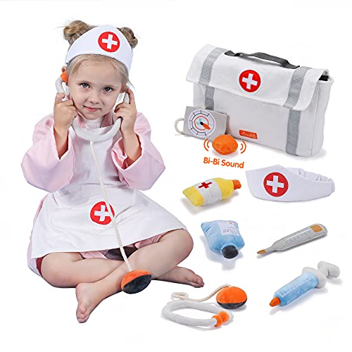 Tumama Juego Medicos Niños,Maletin Doctor Medicos Accesorios Juguete,Juegos de Médicos Disfraz Doctora Enfermera Juegos de Imitación,Juego de rol Juguetes Regalos para Niños y Niñas 3 4 5 Años