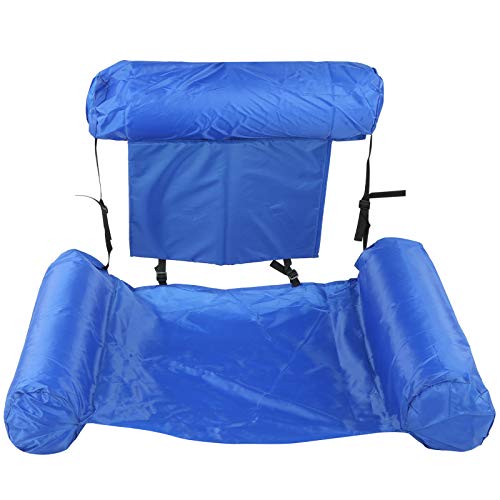 Tumbona de Piscina Plegable de Agua Inflable Silla de Sal¨®n Piscina Flotante Tumbona Dise?o antifugas de Aire para Patio Trasero Playa(con Tablero de flotabilidad)