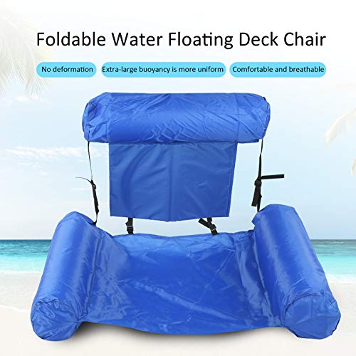 Tumbona de Piscina Plegable de Agua Inflable Silla de Sal¨®n Piscina Flotante Tumbona Dise?o antifugas de Aire para Patio Trasero Playa(con Tablero de flotabilidad)