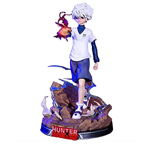 TXYANG Hunter X Hunter Killua Zoldyck - Figura de acción de animación, decoración de personajes, colección de recuerdos, juguete para regalo, 27 cm