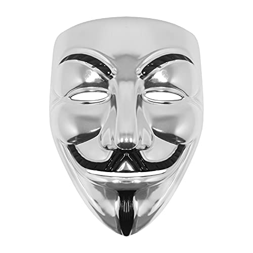 Udekit Máscara de Hacker V para Vendetta Máscara Disfraz de Halloween Accesorios de Fiesta de Cosplay (4 Piezas / Juego)