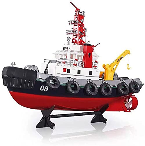 UJIKHSD 2.4G Bote De Rescate Inalámbrico con Rociador De Agua Barco RC Eléctrico Colección De Yates RC Adornos Barco De Bomberos 10KM / H por Hora Verano Juguetes Acuáticos Al Aire Libre Regalos