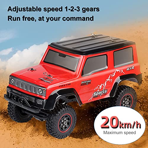 UJIKHSD Coches RC, Coche A Control Remoto 20 Km/H, Camión RC para Niños Y Niñas De 6 A 12 Años De Edad, Regalo, Monster Truck 4x4 A Control Remoto, Coche De Carreras Controlado por Radio