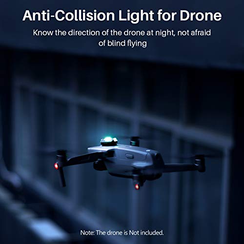 Ulanzi Drone Strobe Light Intermitente 3 colores lento parpadeo rápido luz anticolisión con cambio de batería integrado de 110 mAh para DJI Mavic Air 2